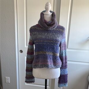 Free People Cozy Multicolor Cowl Neck Sweater